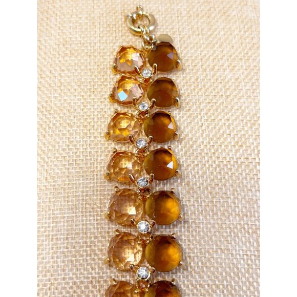 J.Crew Women's Multicolor Round Rhinestone Statement Bracelet - Picture 2 of 4